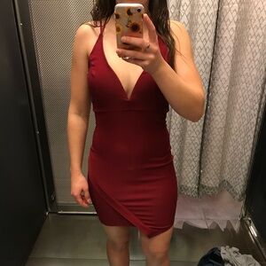 Love Culture tight strappy bright red dress